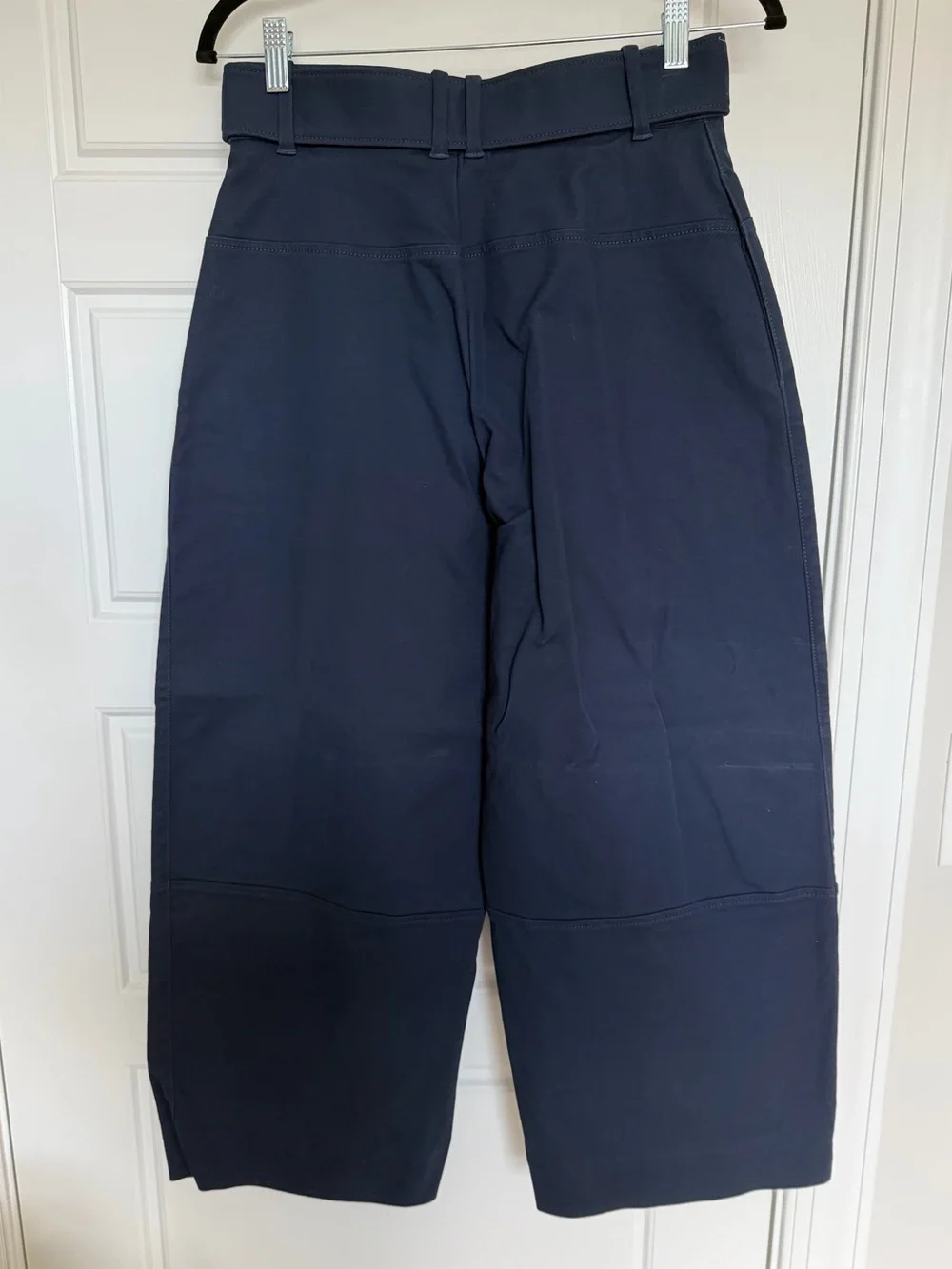 Everlane The Structured Cotton Belted Pant Navy Size 4